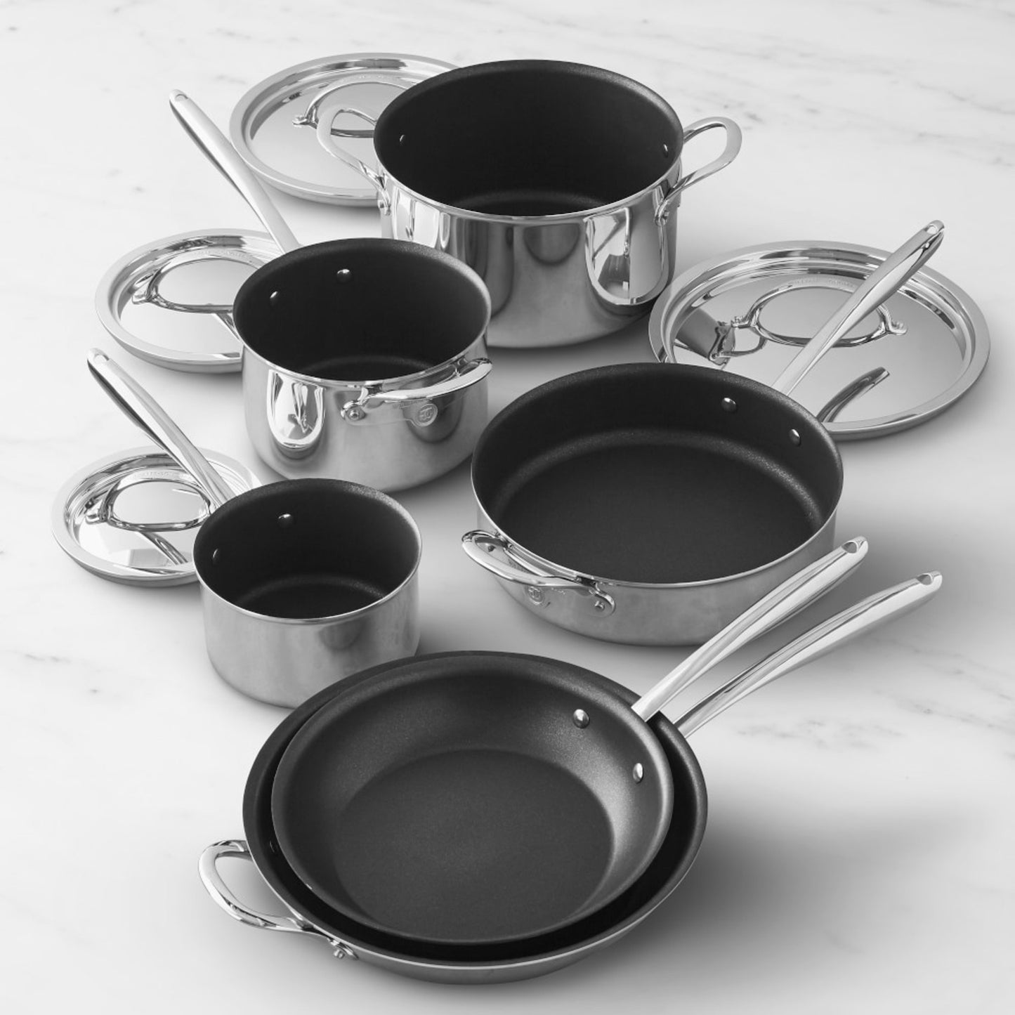 All-Clad d5 Stainless-Steel Nonstick 10-Piece Cookware Set